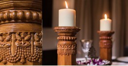 Karu ☘ Temple Pillar Lights { Wood } ☘ 6